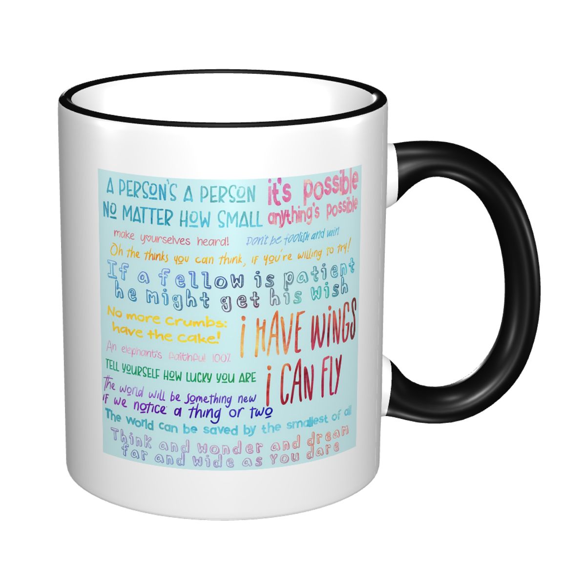 Coffee Tea Quotes - Seussical Quotes Set Mug Funny Ceramic