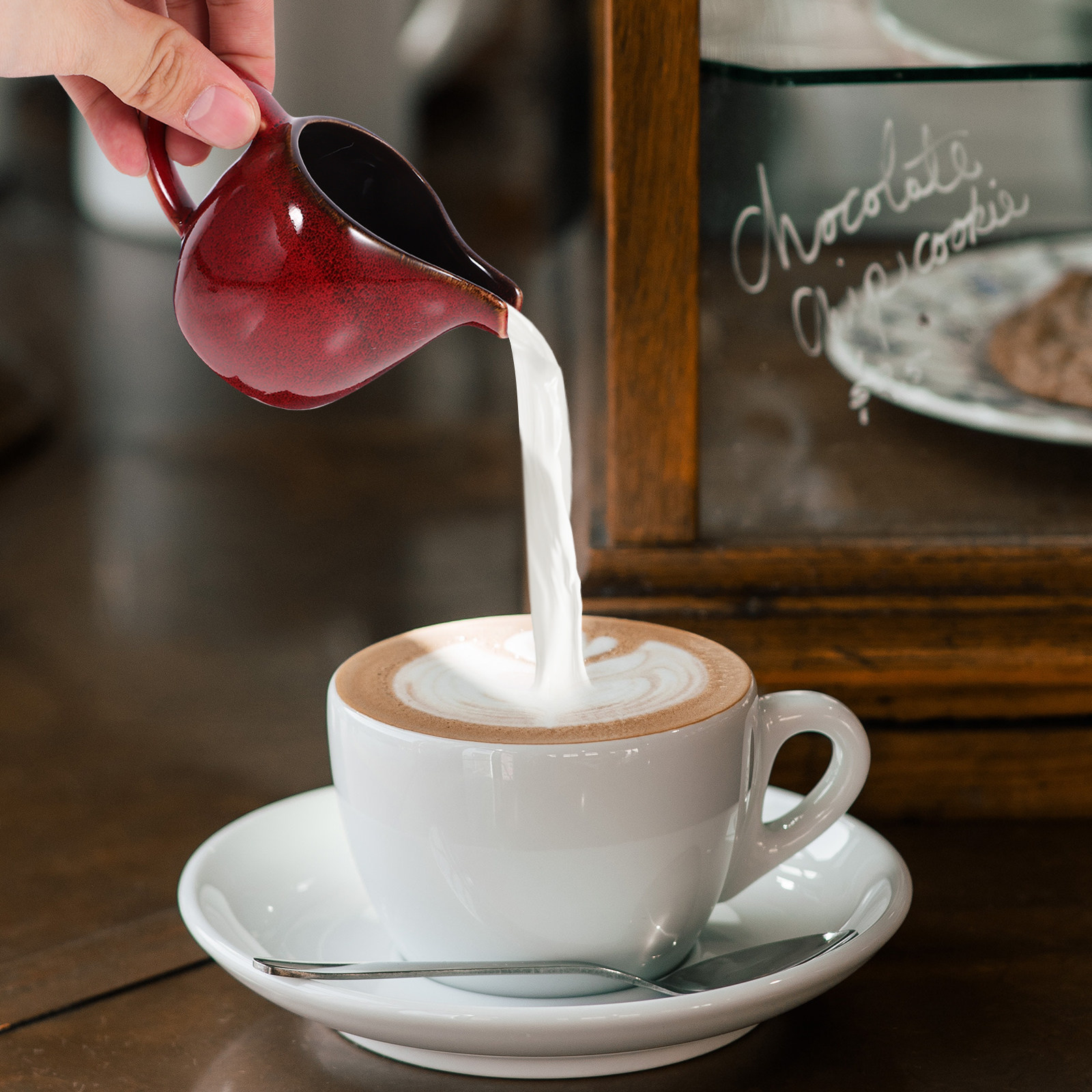 Coffee Tea Creamer - Ceramic Milk Pitcher European Style Smooth