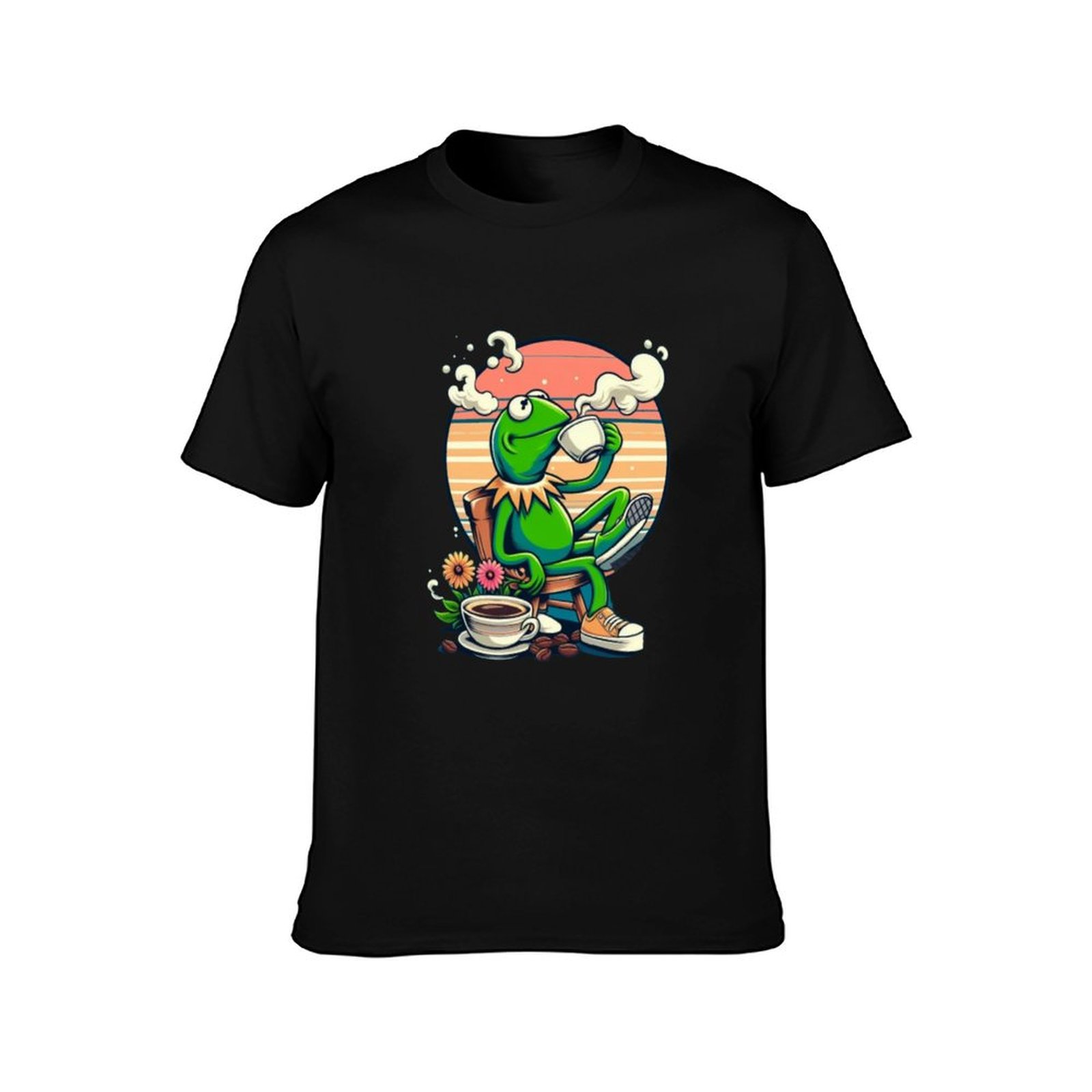 Kermit Sipping Tea gif. Funny  - Coffee Tea Knits review and price
