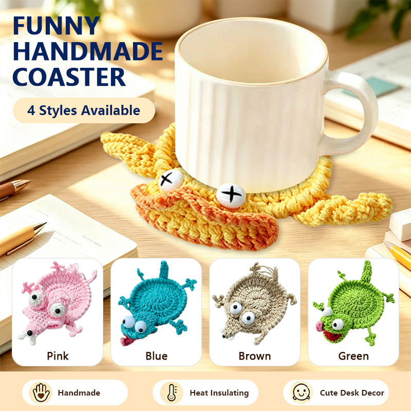 Cute Crochet Animal Coaster Ha - Coffee Tea Knits review and price
