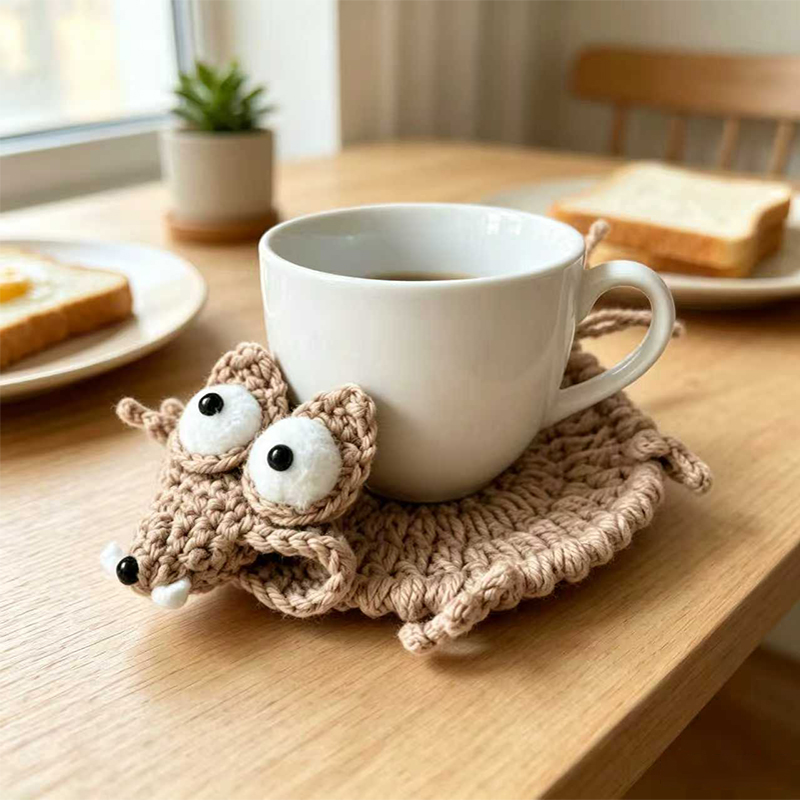 Cute Crochet Animal Coaster Ha - Coffee Tea Knits review and price