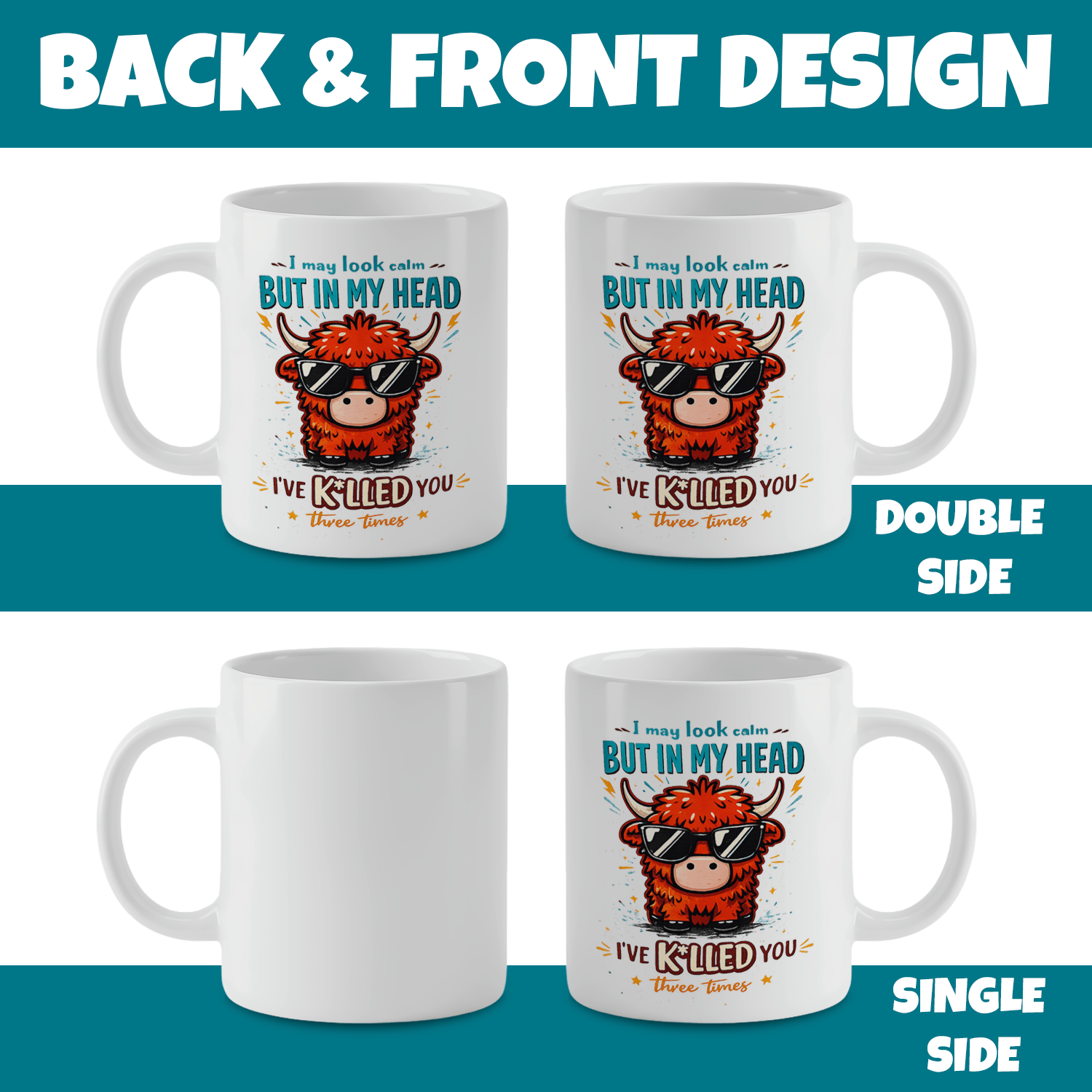 Highland Cow Funny Quote Coffe - Coffee Tea Quotes review and price