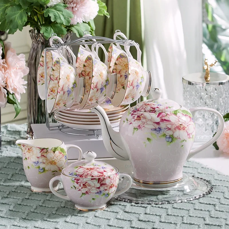 Pink Blue Flower Bone china Co - Coffee Tea Creamer review and price