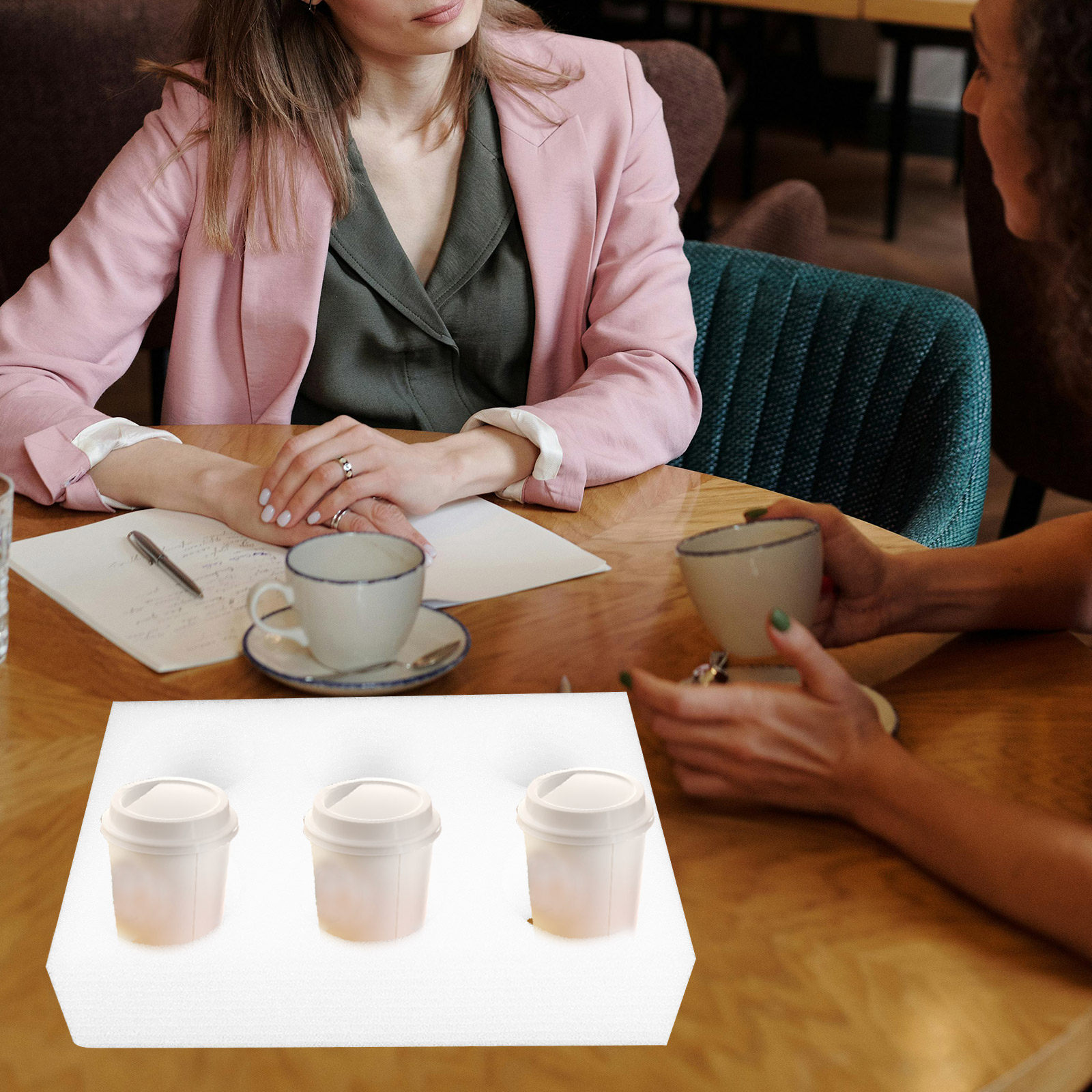 2Pcs Beverage Cup Holder Tray  - Coffee Tea Holders review and price