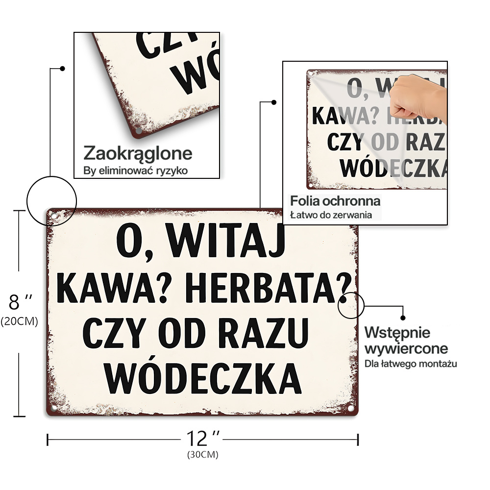 Vintage Metal Sign, Polish Fun - Coffee Tea Quotes review and price