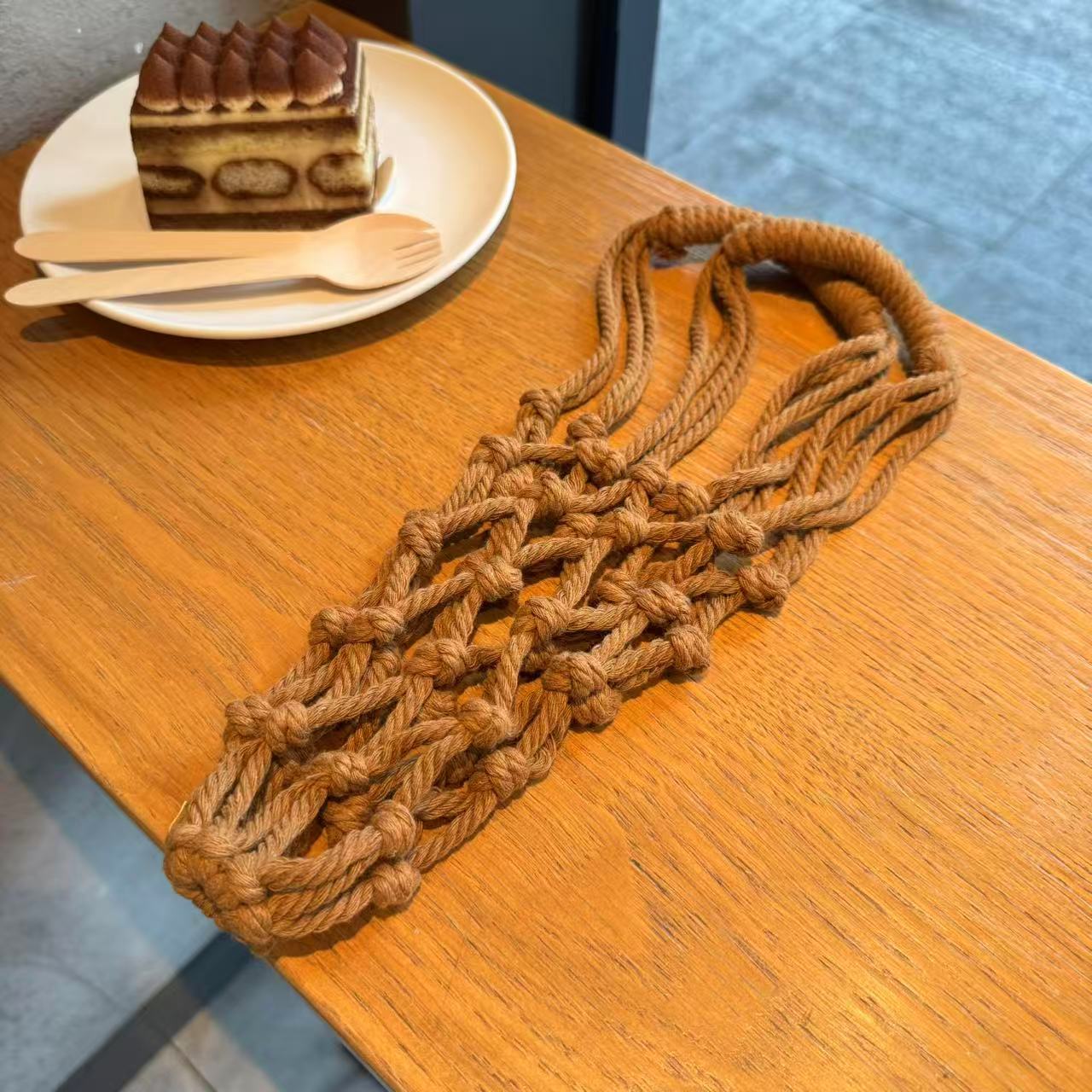 Handmade Macrame Cup Holder Ba - Coffee Tea Knits review and price