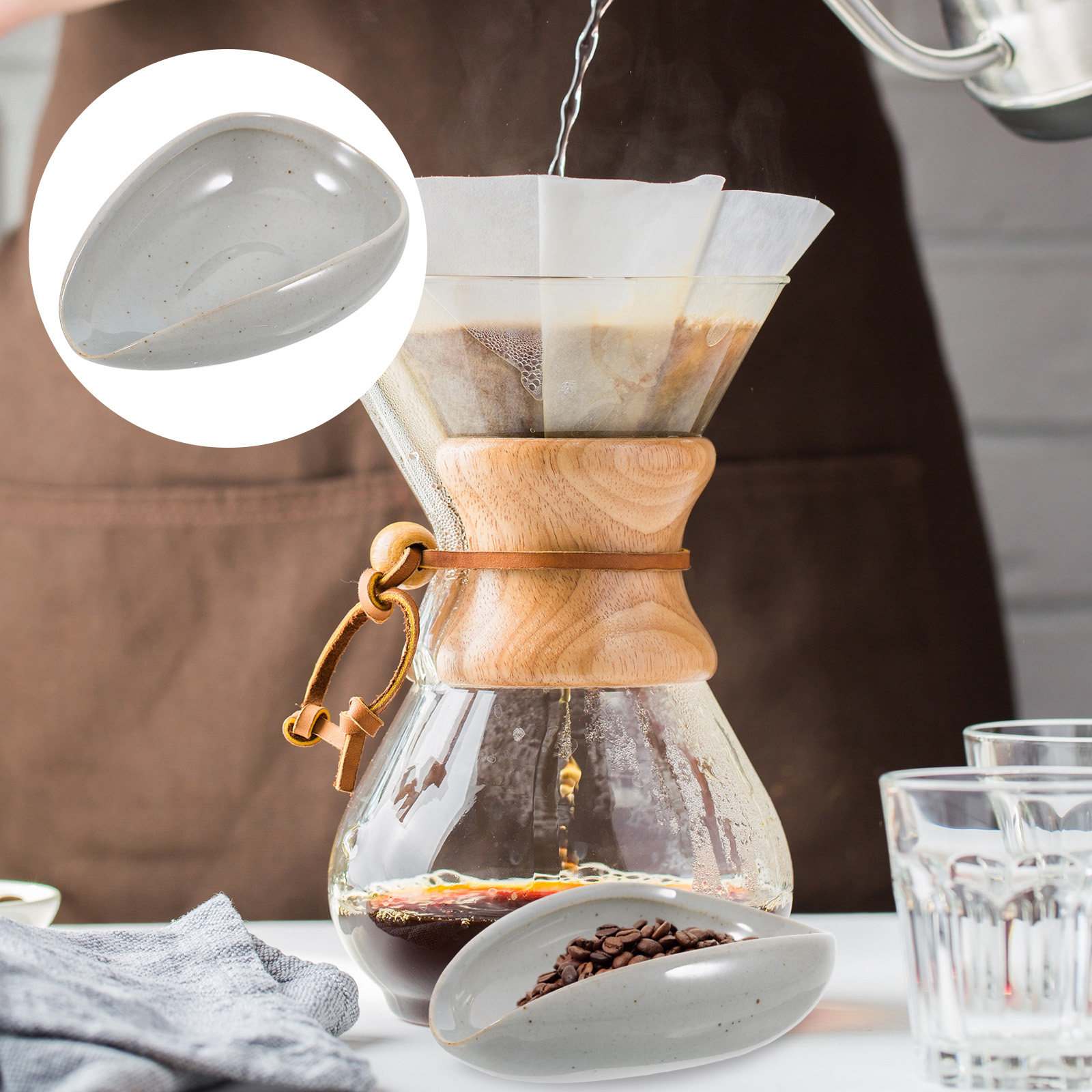 Ceramic Coffee Bean Tray Dosin - Coffee Tea Leaf review and price