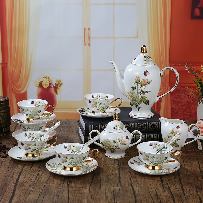 Bone China Coffee Set Camellia - Coffee Tea Creamer review and price