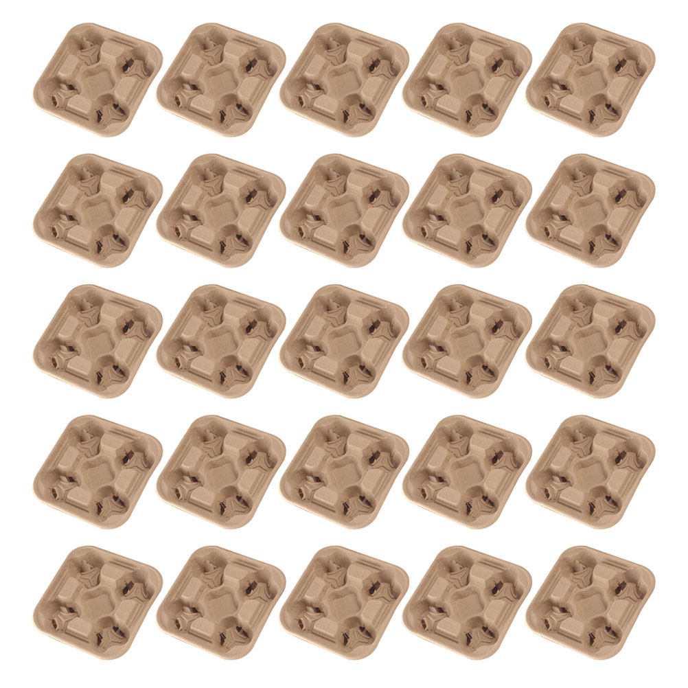 25Pcs Four-Cup Paper Pulp Hold - Coffee Tea Holders review and price