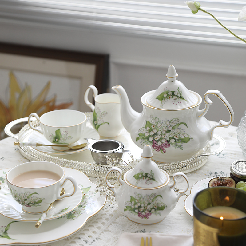 Tea Cup Saucers Lily Valley Se - Coffee Tea Creamer review and price