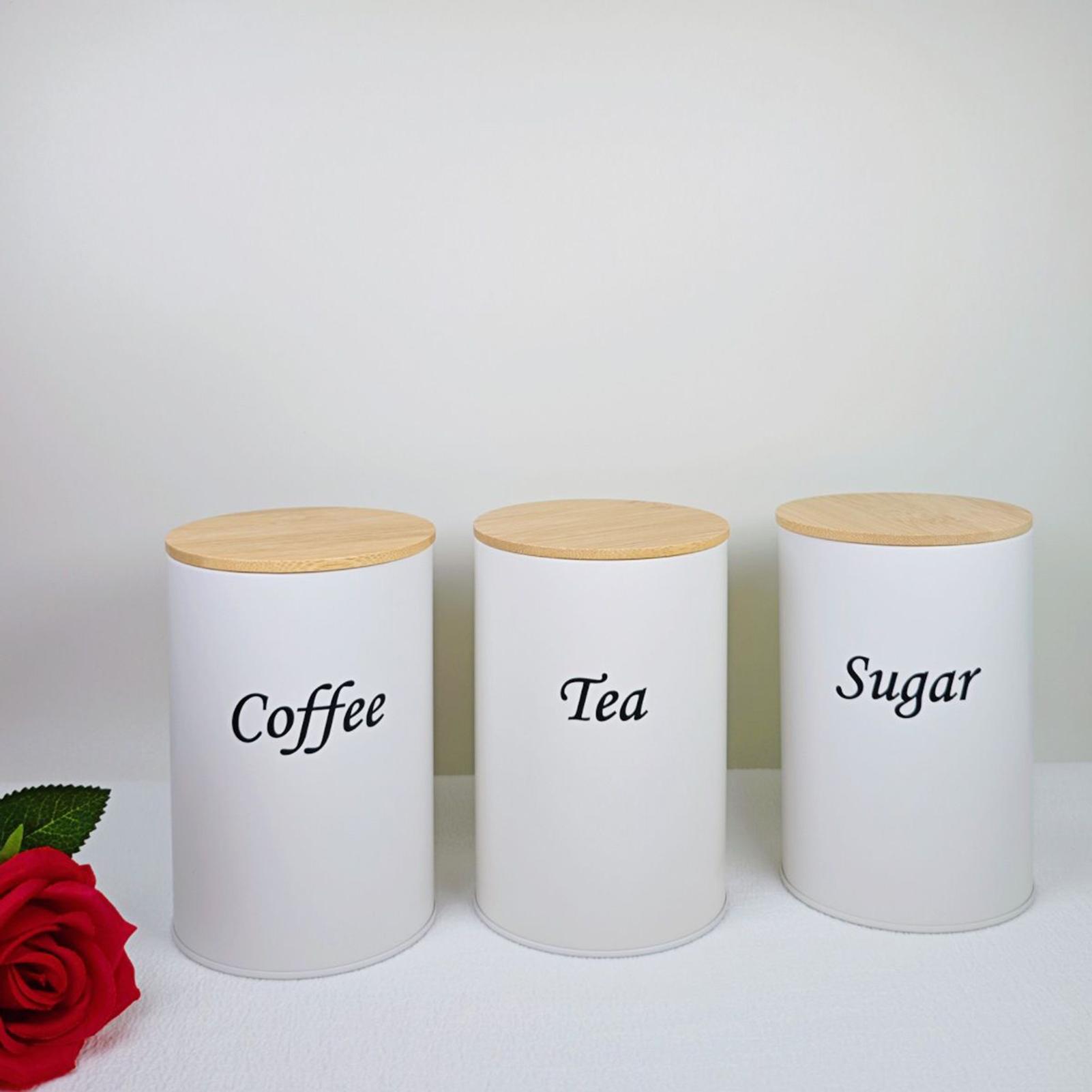 Tea Canister 3 Pieces 1200ml L - Coffee Tea Creamer review and price