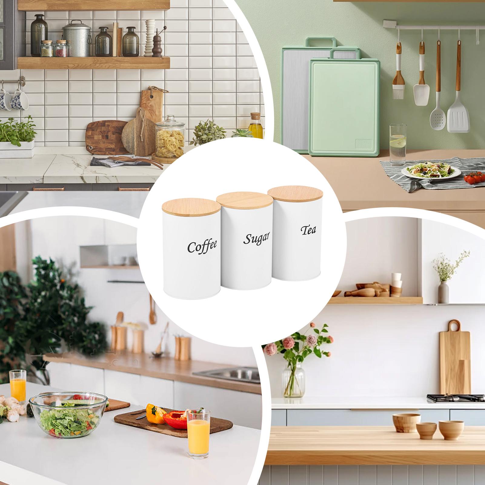 Tea Canister 3 Pieces 1200ml L - Coffee Tea Creamer review and price