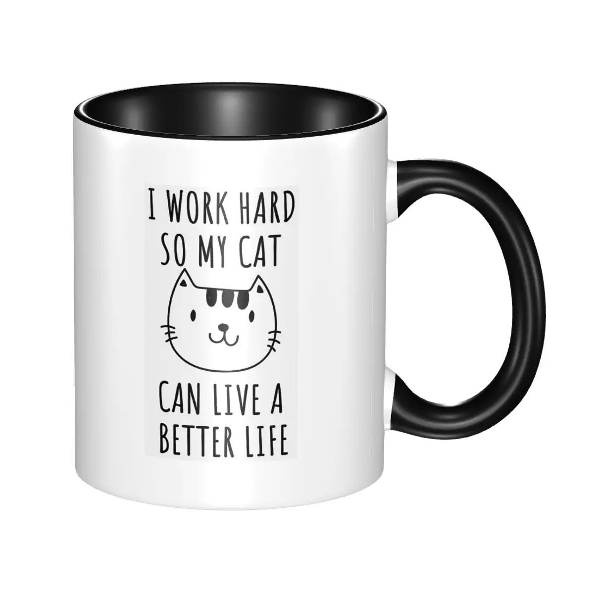Quote Cat I Work Hard So My Ca - Coffee Tea Quotes review and price