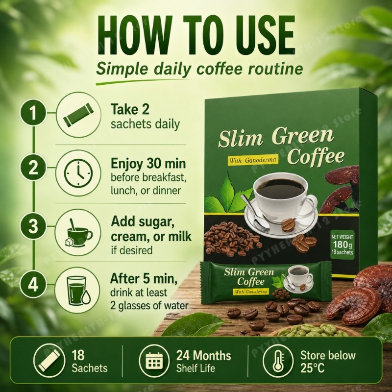 Slim Green Coffee Ganoderma Gr - Coffee Tea For Weight Loss review and price