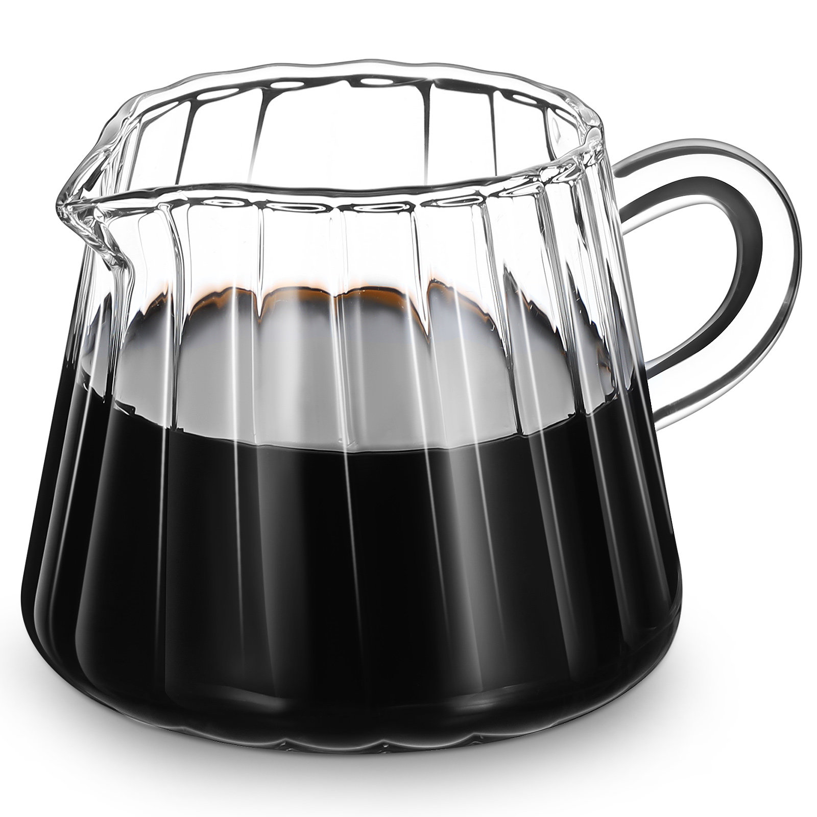 Clear Glass Milk Pitcher High  - Coffee Tea Creamer review and price